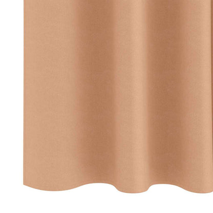 vidaXL Verdunkelungs-Vorhänge mit Ringen 2 pcs Hellbraun 260 x 140 cm