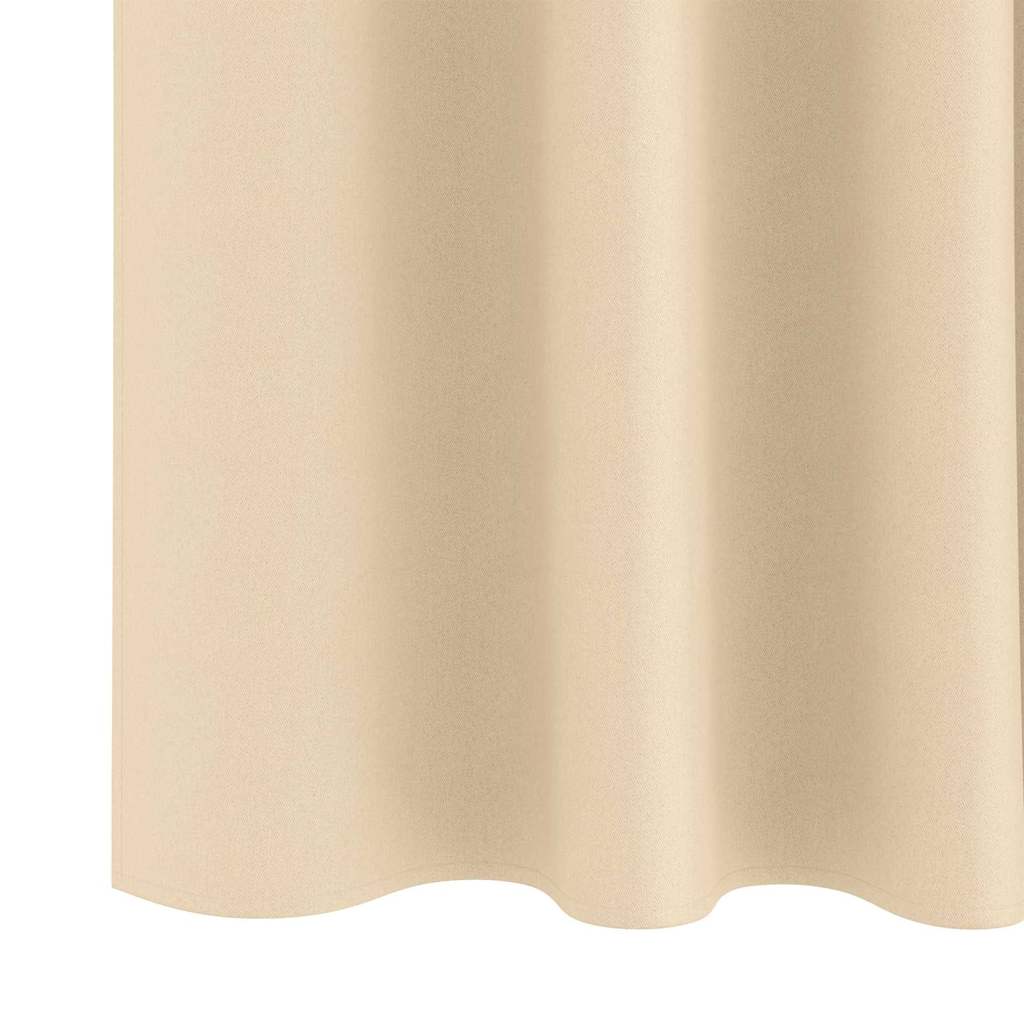 vidaXL Verdunkelungs-Vorhänge mit Ringen 2 pcs Creme 140 x 140 cm