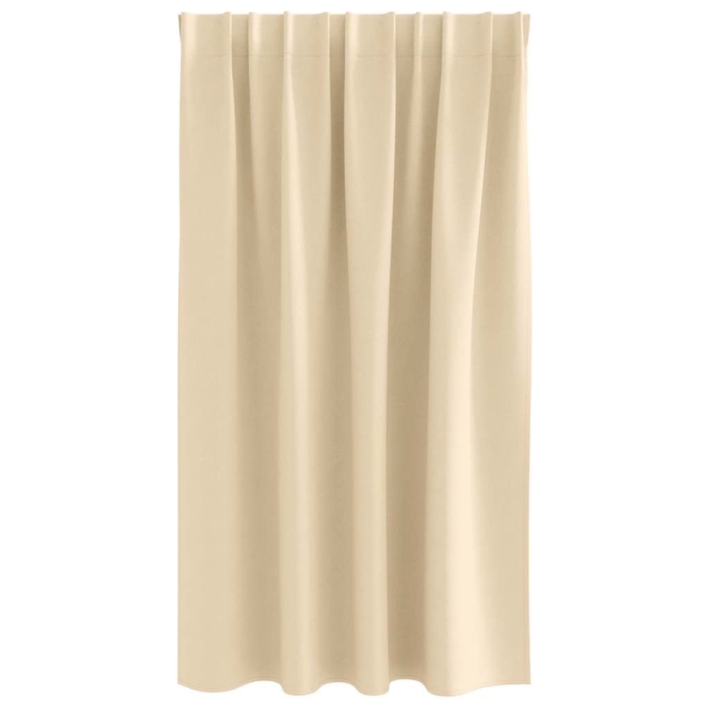 vidaXL Verdunkelungs-Vorhänge mit Ringen 2 pcs Creme 140 x 140 cm