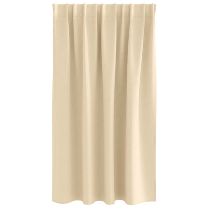 vidaXL Verdunkelungs-Vorhänge mit Ringen 2 pcs Creme 140 x 140 cm