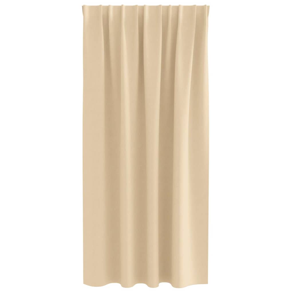 vidaXL Verdunkelungs-Vorhänge mit Ringen 2 pcs Creme 175 x 140 cm