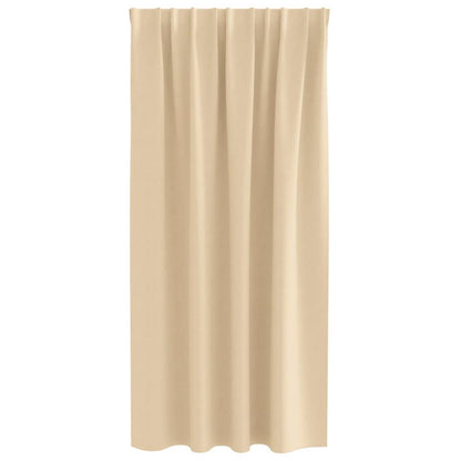 vidaXL Verdunkelungs-Vorhänge mit Ringen 2 pcs Creme 175 x 140 cm