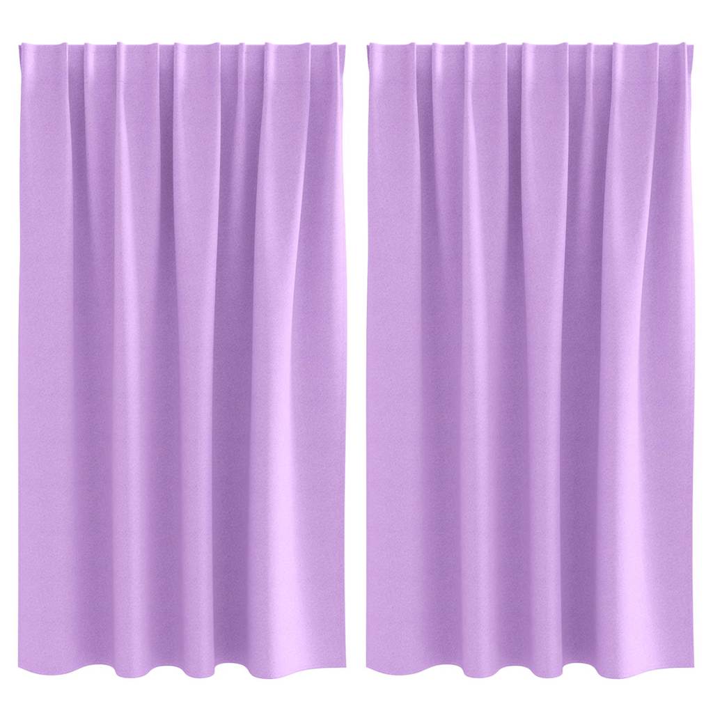 Verdunkelungs-Vorhänge mit Ringen 2 pcs Lila 140 x 140 cm