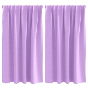 vidaXL Verdunkelungs-Vorhänge mit Ringen 2 pcs Lila 140 x 140 cm