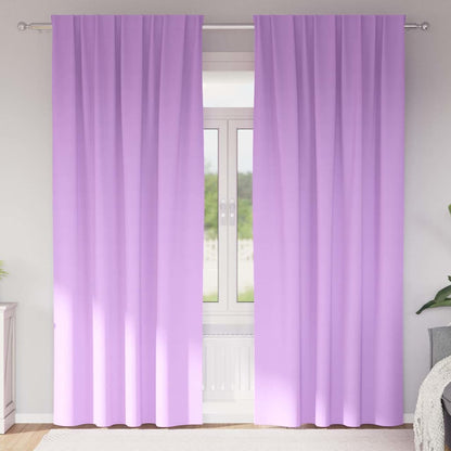 vidaXL Verdunkelungs-Vorhänge mit Ringen 2 pcs Lila 225 x 140 cm