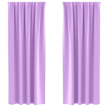vidaXL Verdunkelungs-Vorhänge mit Ringen 2 pcs Lila 225 x 140 cm