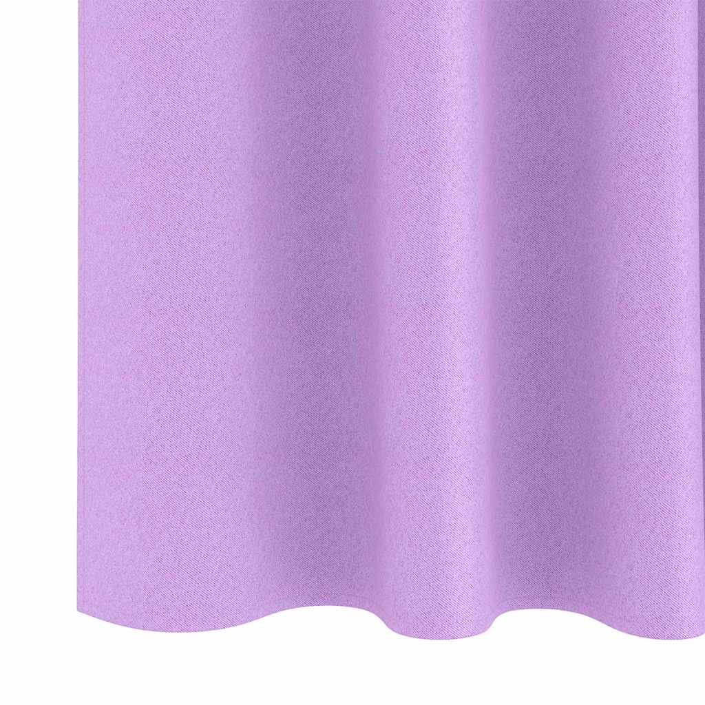 vidaXL Verdunkelungs-Vorhänge mit Ringen 2 pcs Lila 260 x 140 cm