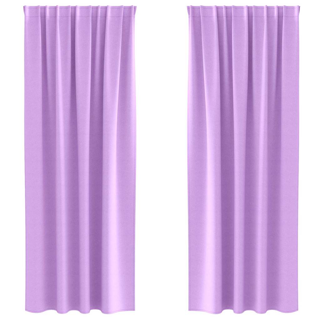 vidaXL Verdunkelungs-Vorhänge mit Ringen 2 pcs Lila 260 x 140 cm