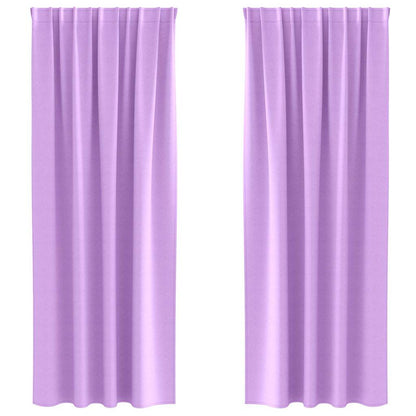 vidaXL Verdunkelungs-Vorhänge mit Ringen 2 pcs Lila 260 x 140 cm