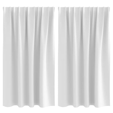 vidaXL Verdunkelungs-Vorhänge mit Ringen 2 pcs Hellweiß 140 x 140 cm