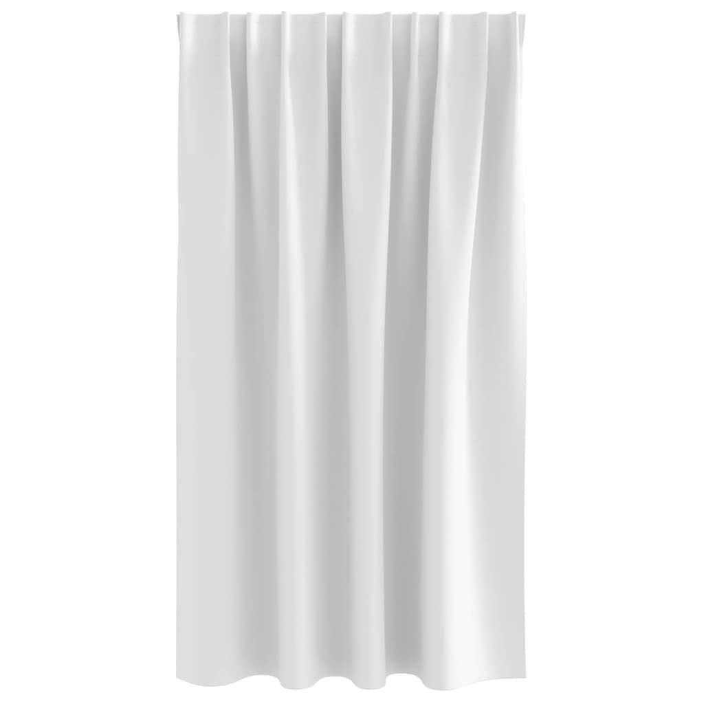 Verdunkelungs-Vorhänge mit Ringen 2 pcs Hellweiß 140 x 140 cm