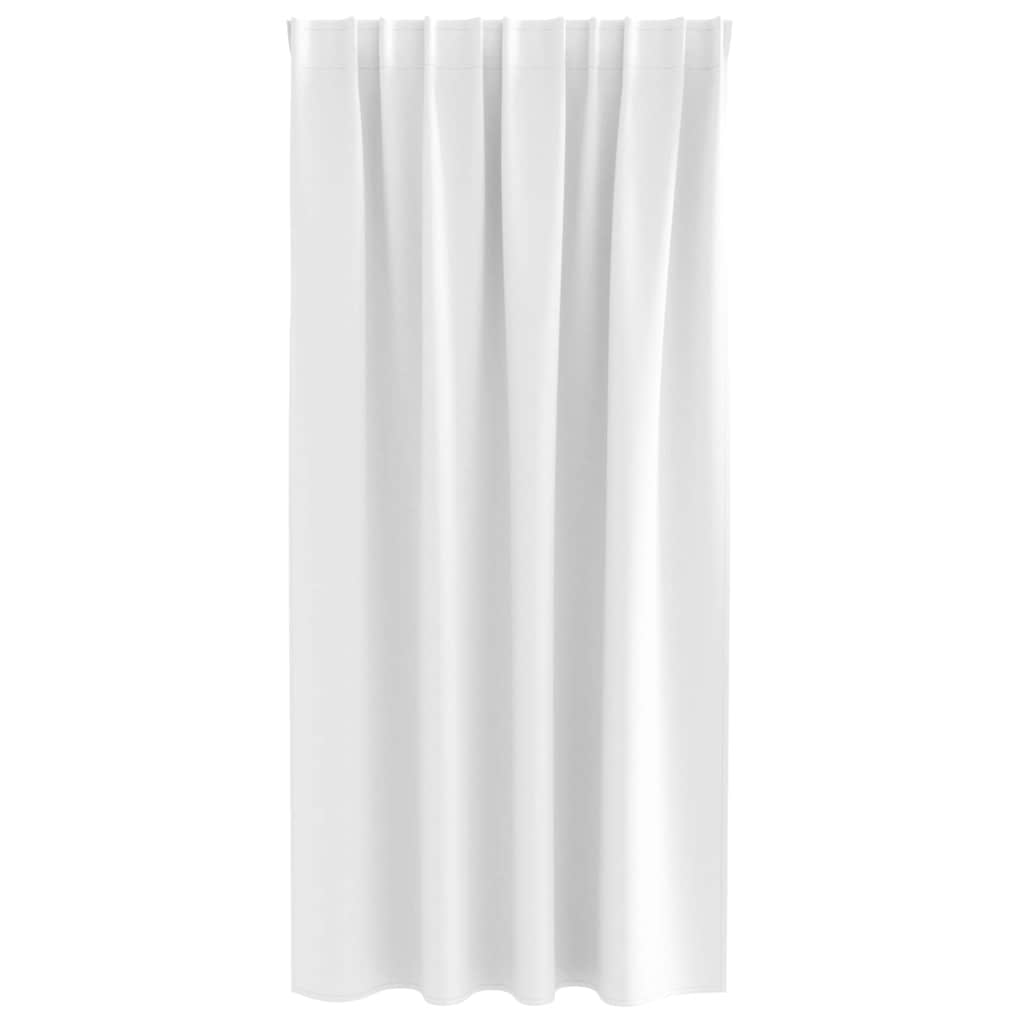 vidaXL Verdunkelungs-Vorhänge mit Ringen 2 pcs Hellweiß 175 x 140 cm