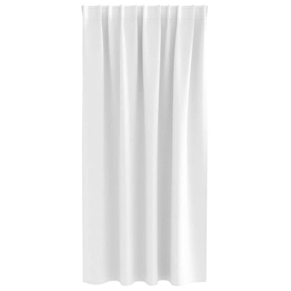 vidaXL Verdunkelungs-Vorhänge mit Ringen 2 pcs Hellweiß 175 x 140 cm