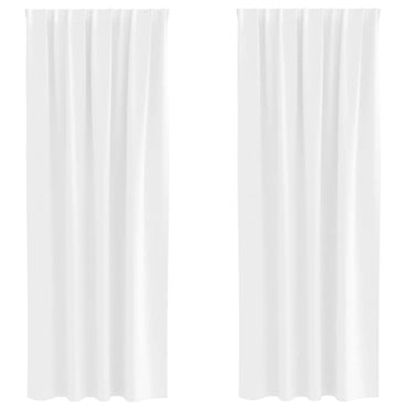 vidaXL Verdunkelungs-Vorhänge mit Ringen 2 pcs Reinweiß 225 x 140 cm