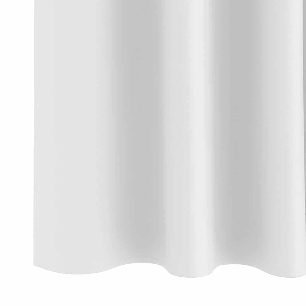 vidaXL Verdunkelungs-Vorhänge mit Ringen 2 pcs Hellweiß 260 x 140 cm
