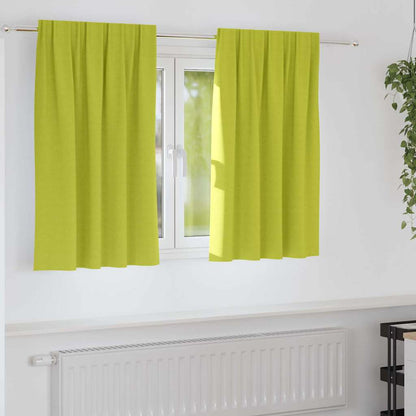 vidaXL Verdunkelungs-Vorhänge mit Ringen 2 pcs Grün 140 x 140 cm