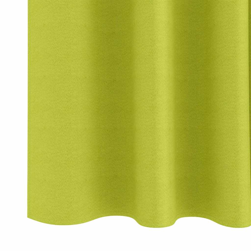 vidaXL Verdunkelungs-Vorhänge mit Ringen 2 pcs Grün 175 x 140 cm