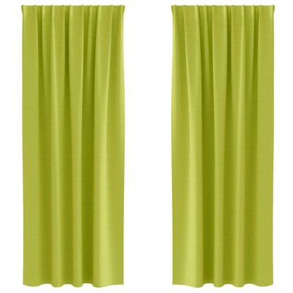 vidaXL Verdunkelungs-Vorhänge mit Ringen 2 pcs Grün 260 x 140 cm