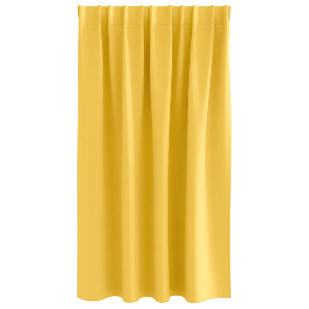 vidaXL Verdunkelungs-Vorhänge mit Ringen 2 pcs Senfgelb 140 x 140 cm