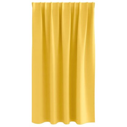 vidaXL Verdunkelungs-Vorhänge mit Ringen 2 pcs Senfgelb 140 x 140 cm