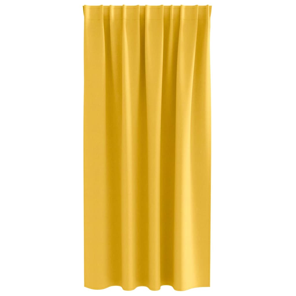 vidaXL Verdunkelungs-Vorhänge mit Ringen 2 pcs Senfgelb 175 x 140 cm