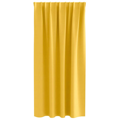 vidaXL Verdunkelungs-Vorhänge mit Ringen 2 pcs Senfgelb 175 x 140 cm