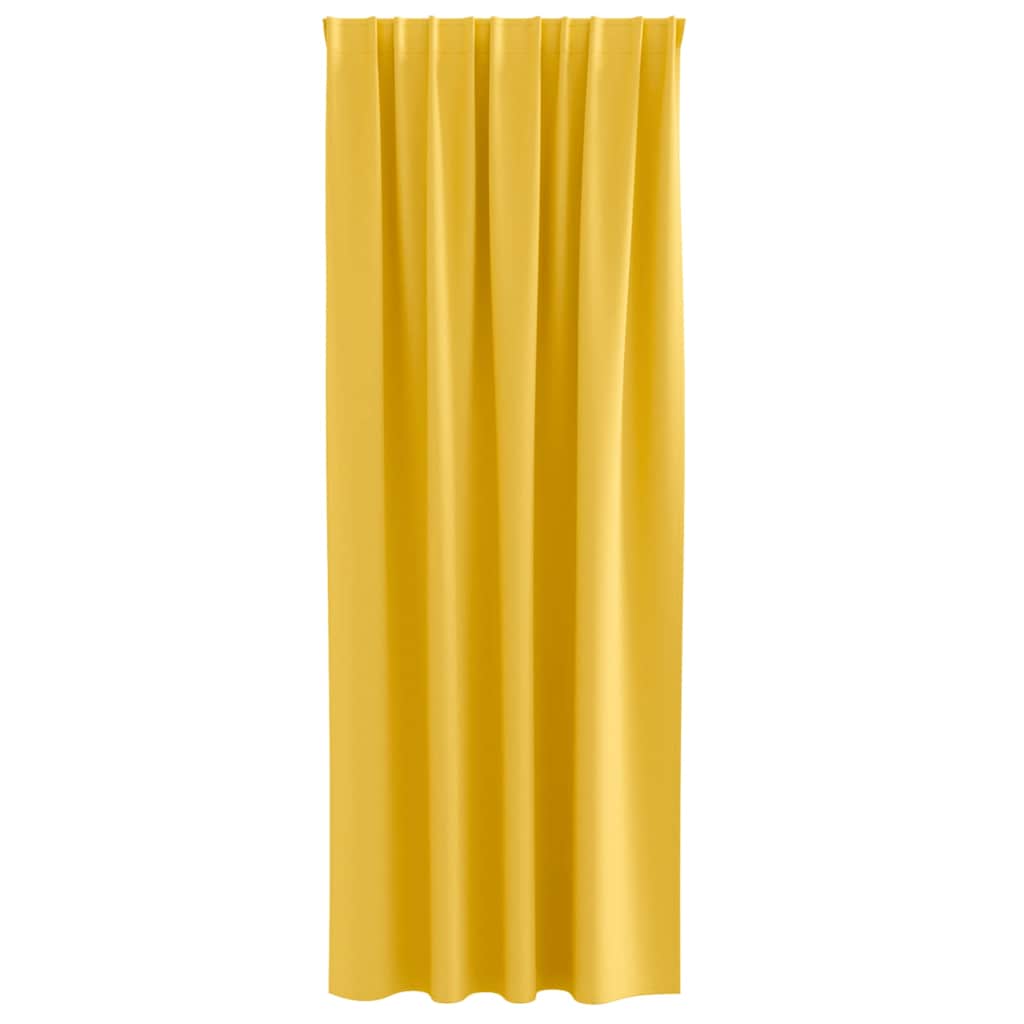 vidaXL Verdunkelungs-Vorhänge mit Ringen 2 pcs Senfgelb 225 x 140 cm