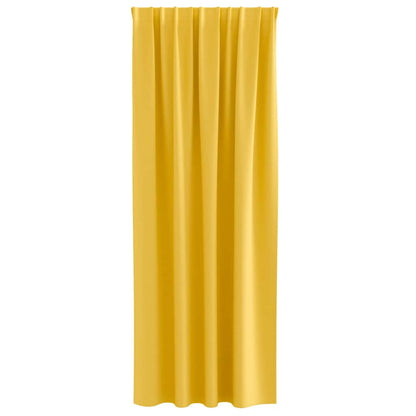 vidaXL Verdunkelungs-Vorhänge mit Ringen 2 pcs Senfgelb 225 x 140 cm