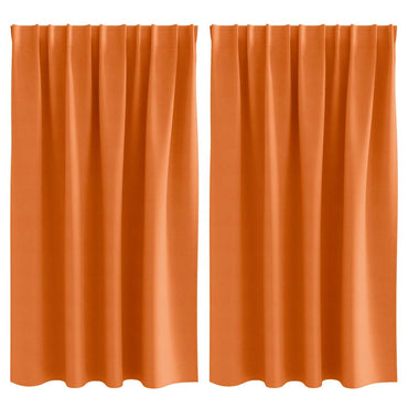vidaXL Verdunkelungs-Vorhänge mit Ringen 2 pcs Helles Orange