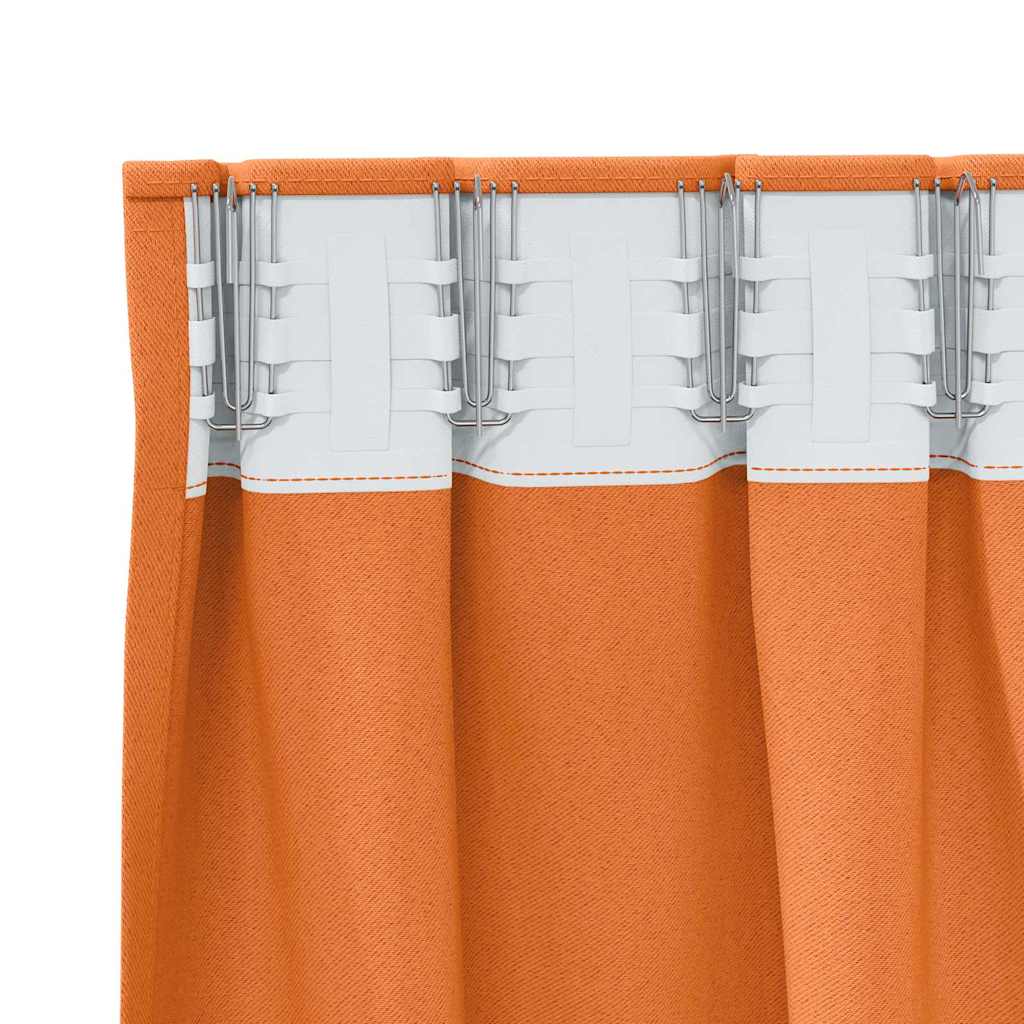 Verdunkelungs-Vorhänge mit Ringen 2 pcs Orange 175 x 140 cm