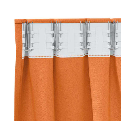Verdunkelungs-Vorhänge mit Ringen 2 pcs Orange 175 x 140 cm