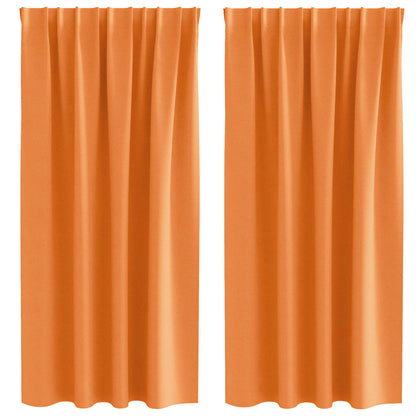 Verdunkelungs-Vorhänge mit Ringen 2 pcs Orange 175 x 140 cm