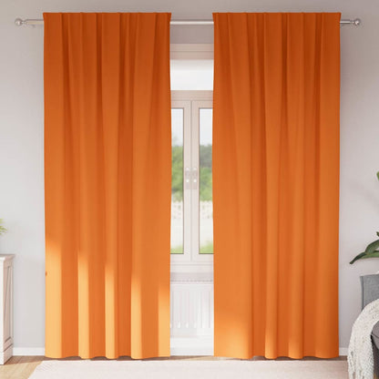 Verdunkelungs-Vorhänge mit Ringen 2 pcs Helles Orange