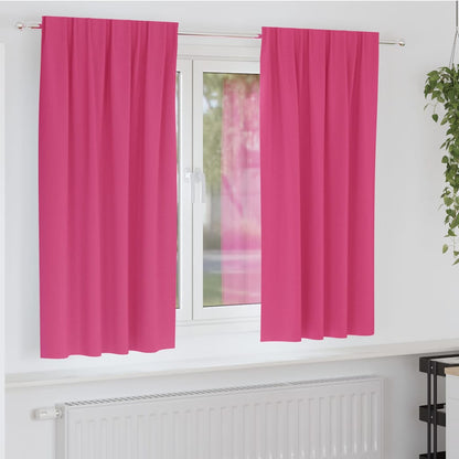 Verdunkelungs-Vorhänge mit Ringen 2 pcs Helles Pink