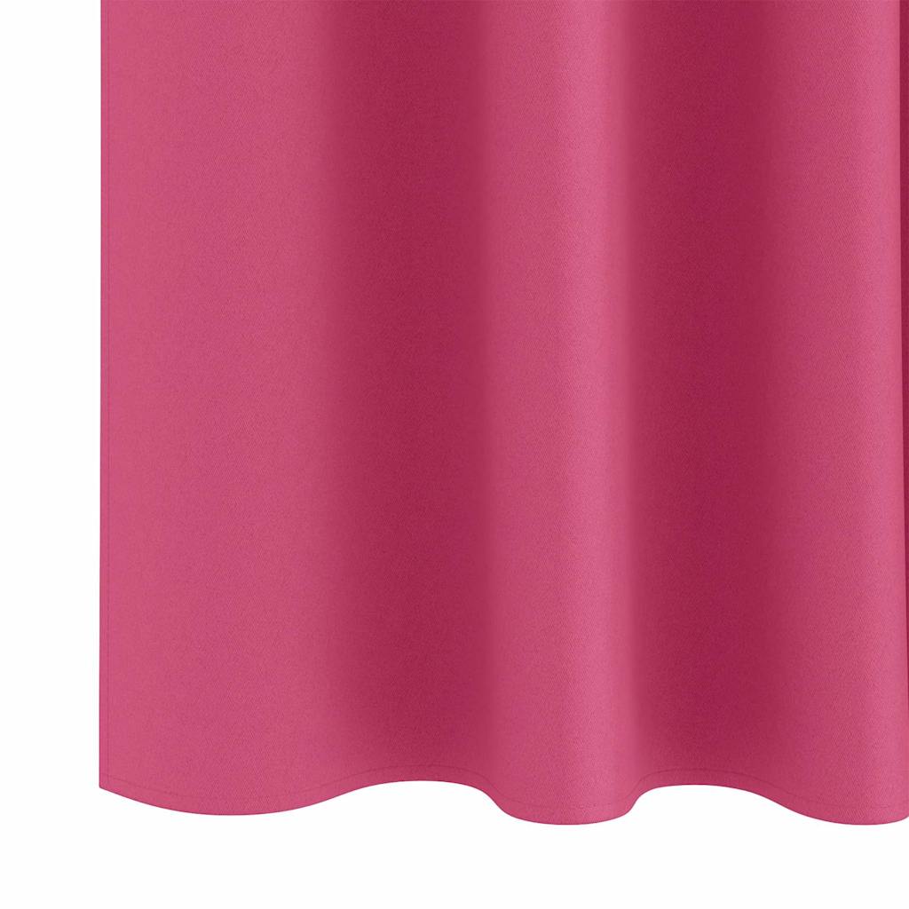 vidaXL Verdunkelungs-Vorhänge mit Ringen 2 pcs Helles Pink