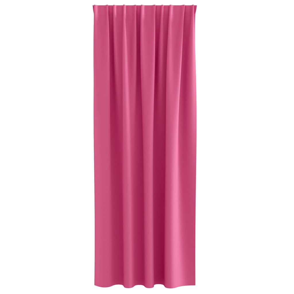 vidaXL Verdunkelungs-Vorhänge mit Ringen 2 pcs Helles Pink