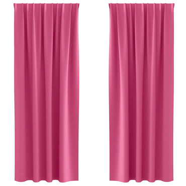 vidaXL Verdunkelungs-Vorhänge mit Ringen 2 pcs Helles Pink