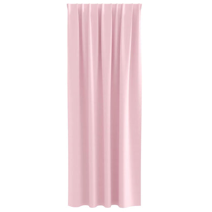 vidaXL Verdunkelungs-Vorhänge mit Ringen 2 pcs Babyrosa 260 x 140 cm
