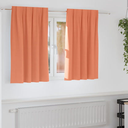 vidaXL Verdunkelungs-Vorhänge mit Ringen 2 pcs Terrakotta 140 x 140 cm