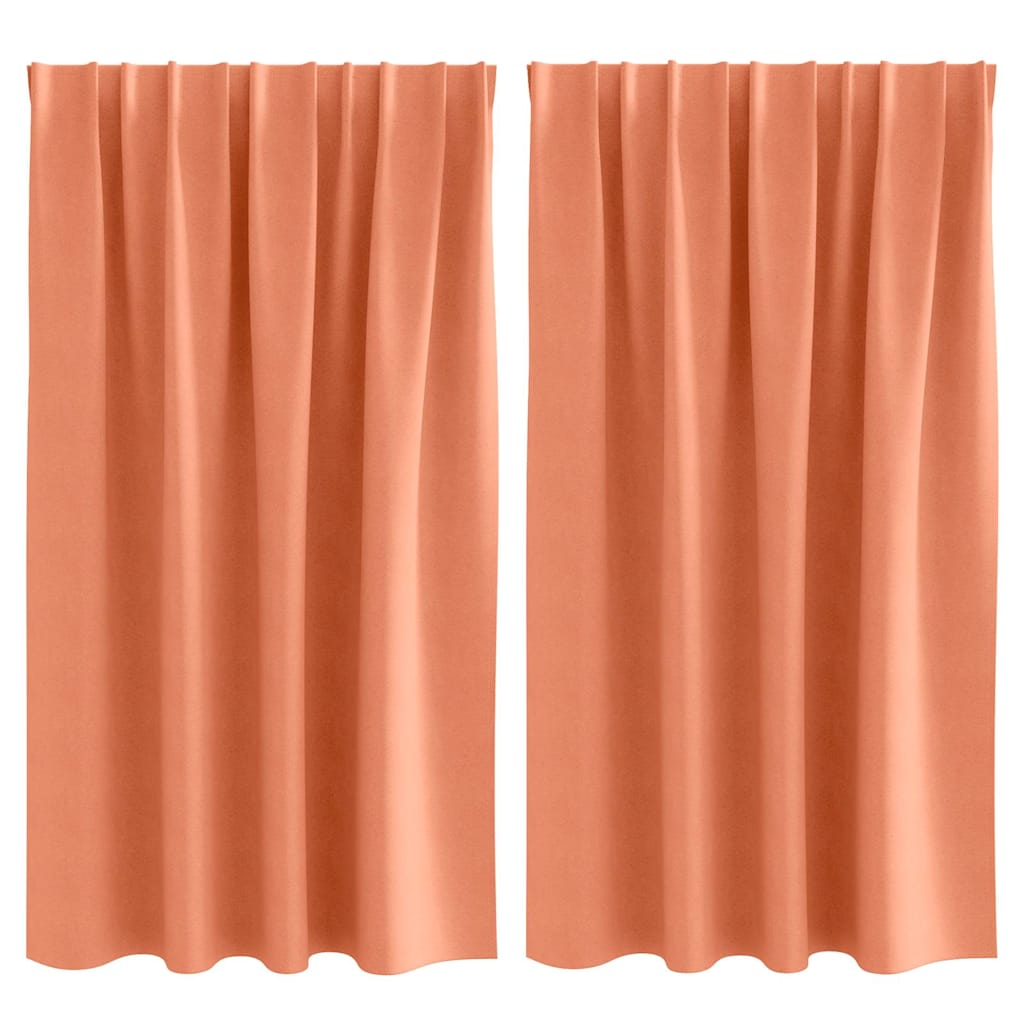 vidaXL Verdunkelungs-Vorhänge mit Ringen 2 pcs Terrakotta 140 x 140 cm