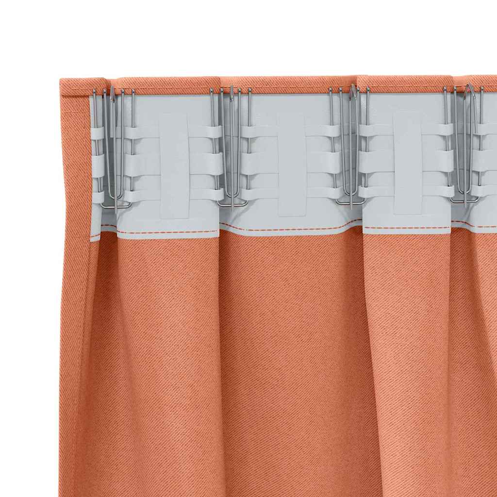 vidaXL Verdunkelungs-Vorhänge mit Ringen 2 pcs Terrakotta 175 x 140 cm