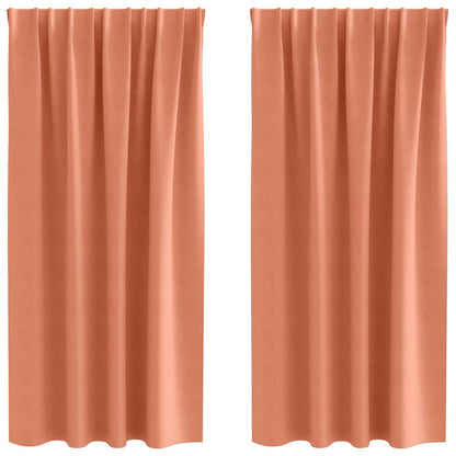 vidaXL Verdunkelungs-Vorhänge mit Ringen 2 pcs Terrakotta 175 x 140 cm