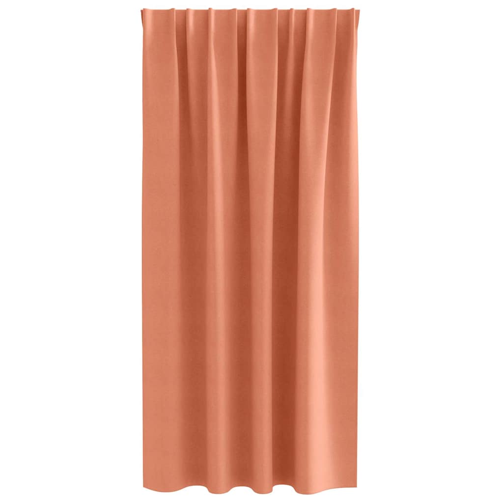 vidaXL Verdunkelungs-Vorhänge mit Ringen 2 pcs Terrakotta 175 x 140 cm