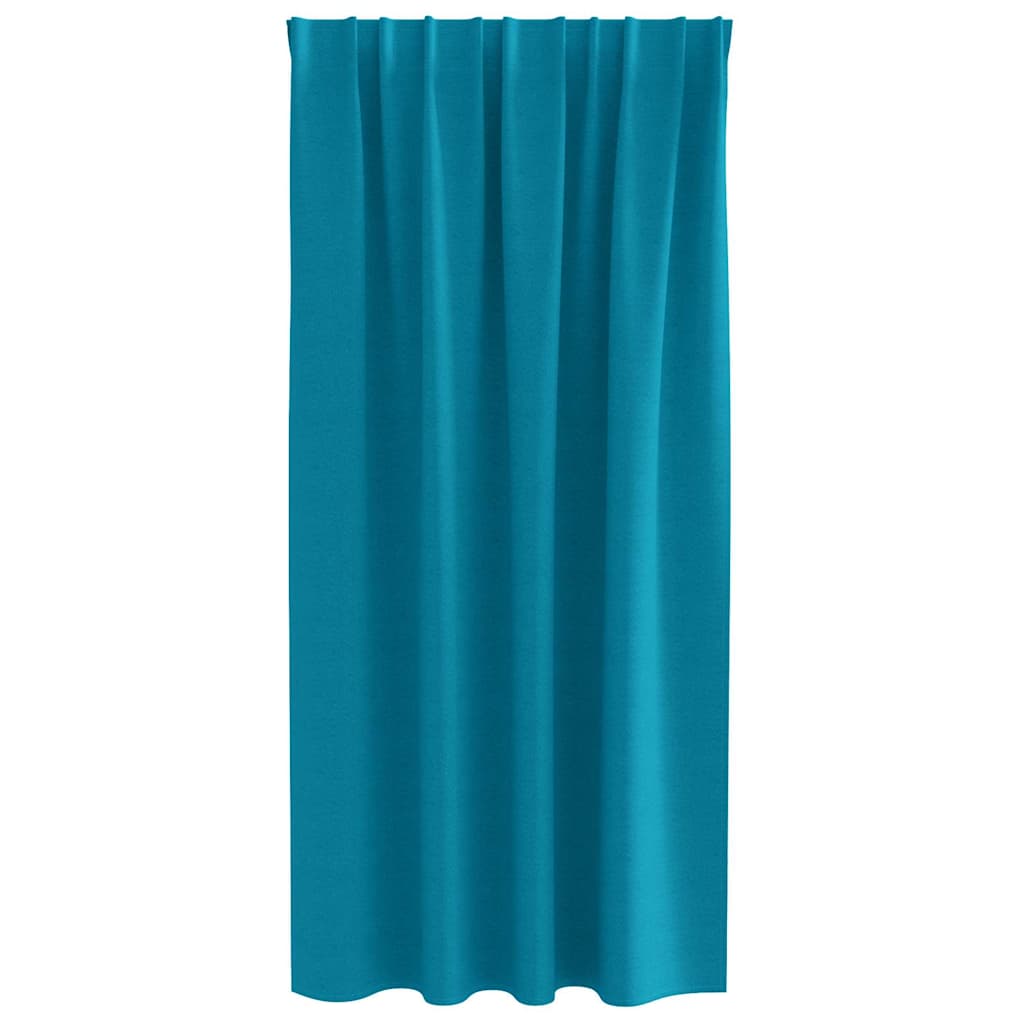 vidaXL Verdunkelungs-Vorhänge mit Ringen 2 pcs Türkis 175 x 140 cm