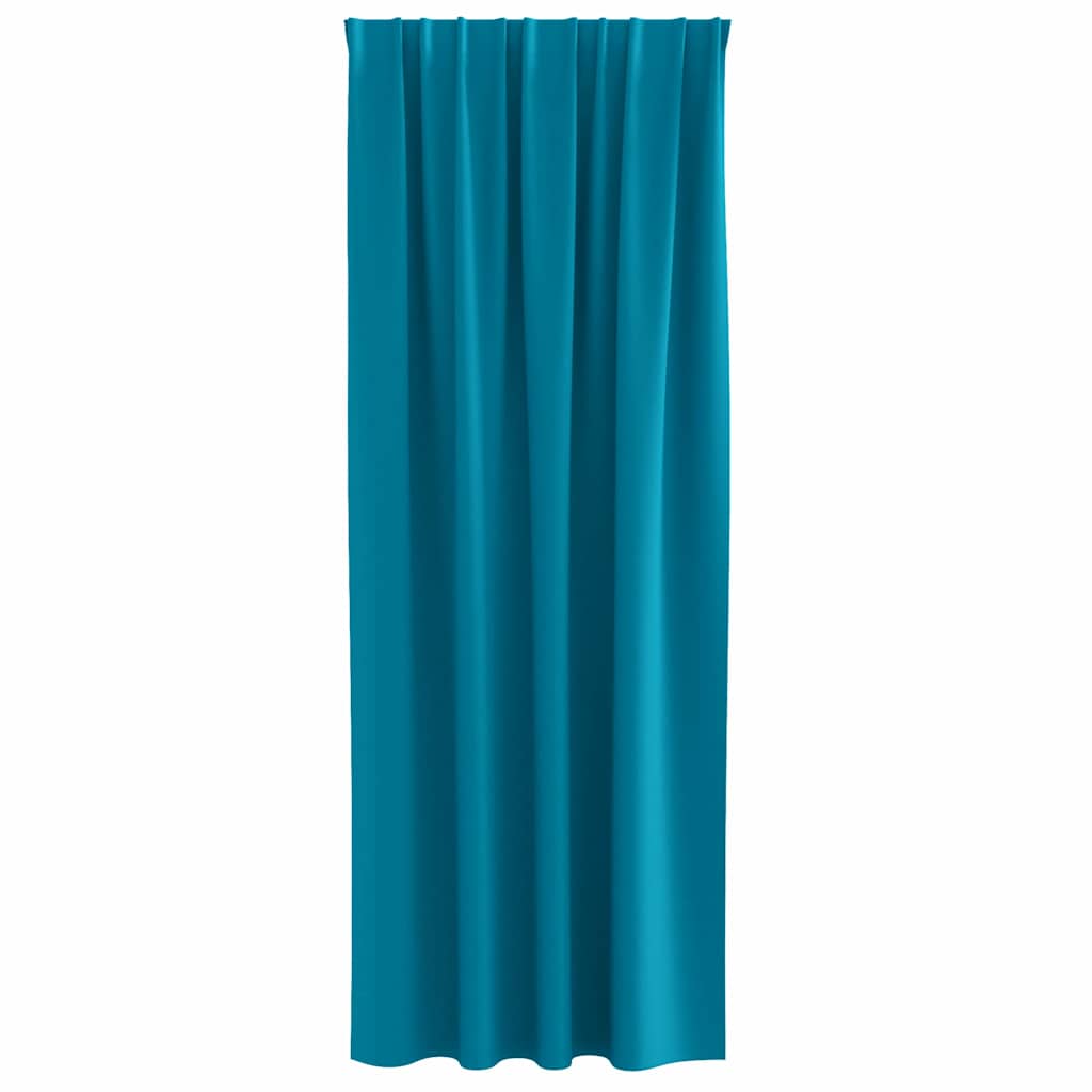 vidaXL Verdunkelungs-Vorhänge mit Ringen 2 pcs Türkis 245 x 140 cm