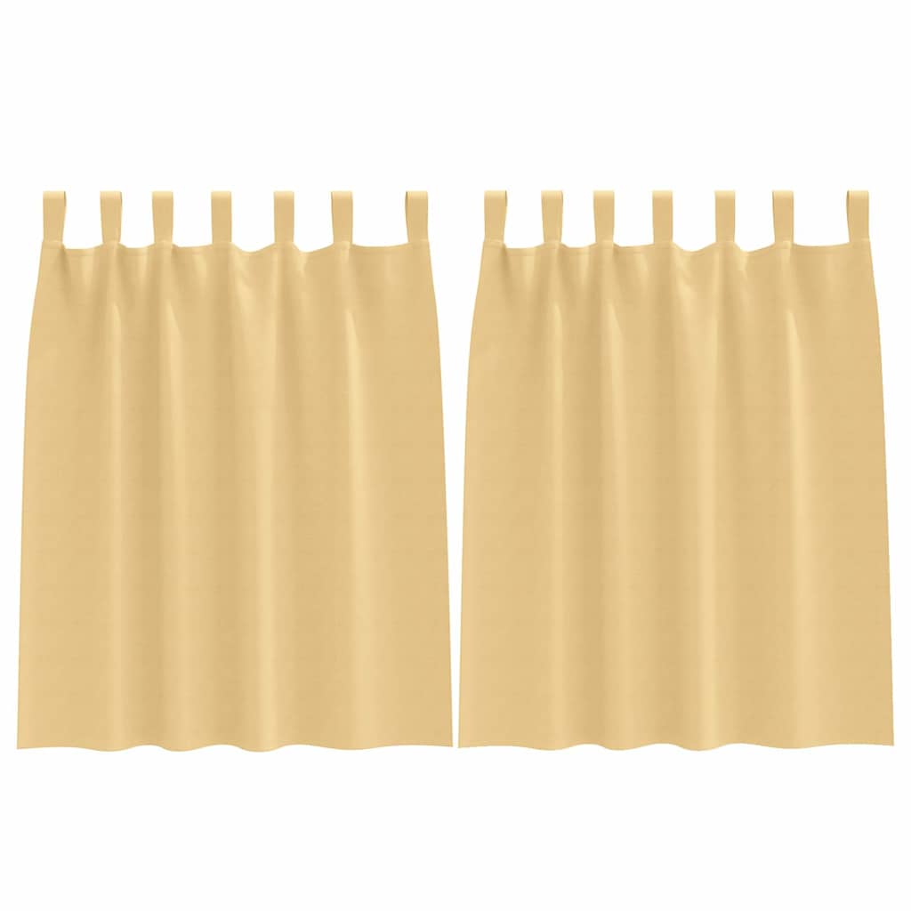 Verdunkelungs-Vorhänge mit Ringen 2 pcs Beige 140 x 140 cm