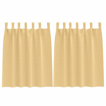 Verdunkelungs-Vorhänge mit Ringen 2 pcs Beige 140 x 140 cm