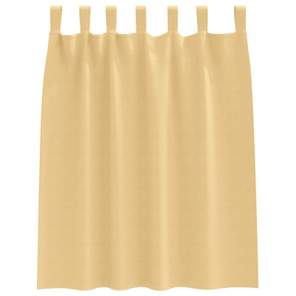 Verdunkelungs-Vorhänge mit Ringen 2 pcs Beige 140 x 140 cm