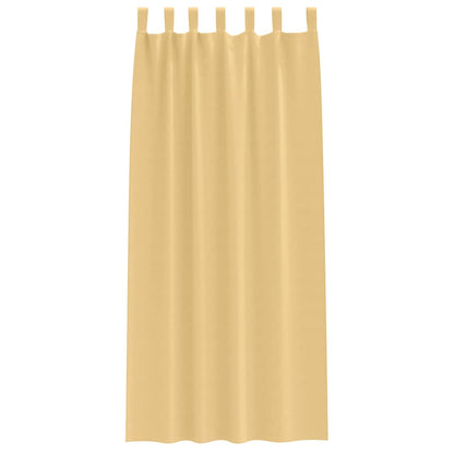 vidaXL Verdunkelungs-Vorhänge mit Ringen 2 pcs Beige 225 x 140 cm