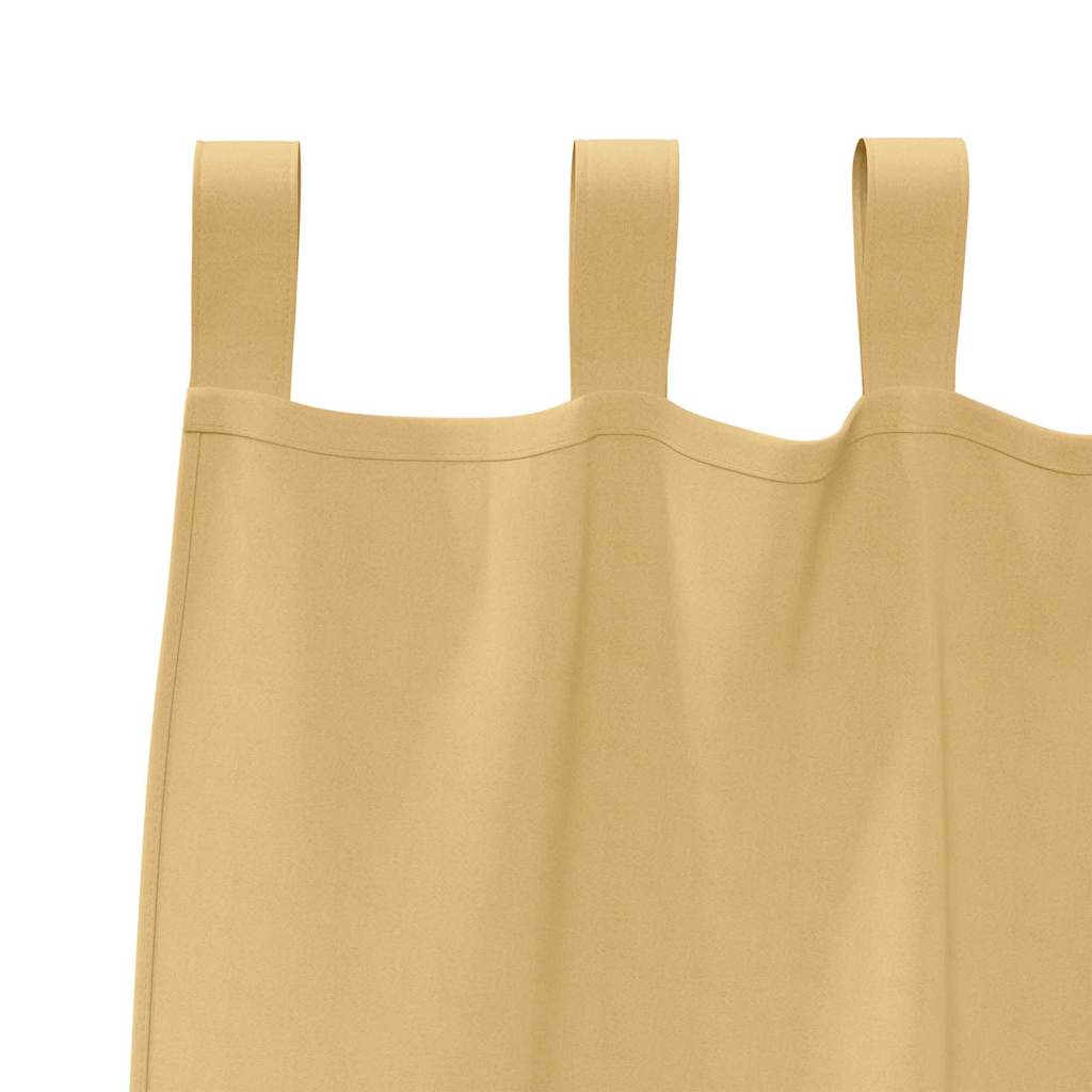 Verdunkelungs-Vorhänge mit Ringen 2 pcs Beige 260 x 140 cm